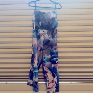 Strapless Floral Dressy Romper